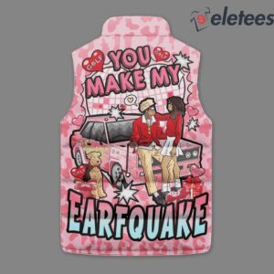 Tyler The Creator Golf You Make My Earfquake Valentine Puffer Vest2