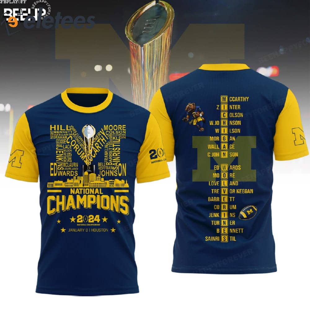 Wolverines 2024 National Champions 3D Shirt