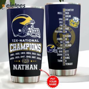 Wolverines 2024 National Champions Tumbler Custom Name Tumbler 1