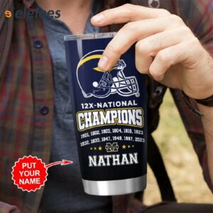 Wolverines 2024 National Champions Tumbler Custom Name Tumbler 2