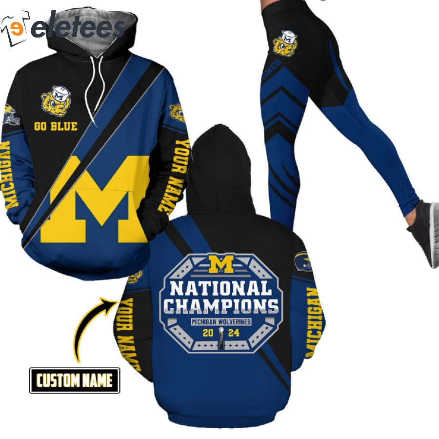 Wolverines 2024 National Championships Custom Name 3D Hoodie