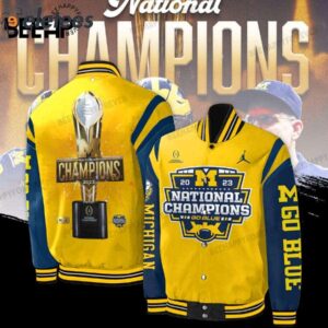 Wolverines 23 24 National Champions Baseball Jacket 2