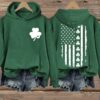 Women’s St. Patrick’s Day Flag Shamrock Hooded Sweatshirt