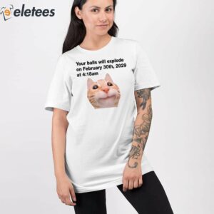 Your Balls Will Explode On February 30Th 2029 At 418 Am Shirt 2