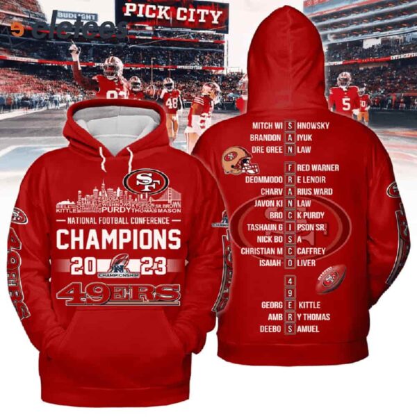 49ers National Football Conference Champs 2023 3D Hoodie