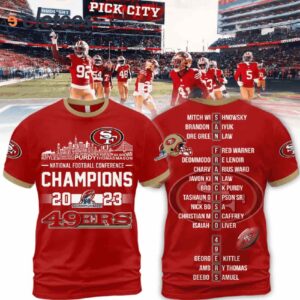 49ers National Football Conference Champs 2023 3D Hoodie1