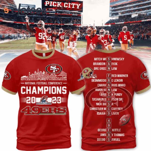 49ers National Football Conference Champs 2023 3D Hoodie