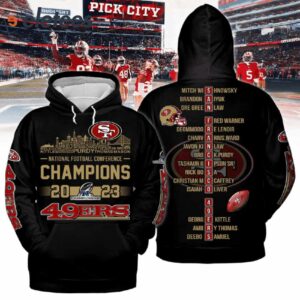 49ers National Football Conference Champs 2023 3D Hoodie2