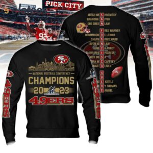 49ers National Football Conference Champs 2023 3D Hoodie3