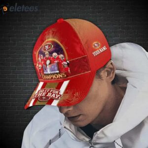 49ers Super Bowl LVIII Champions Do It For The Bay Custom Name 3D Cap 4