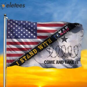 American Come And Take It Barbed Wire Flag
