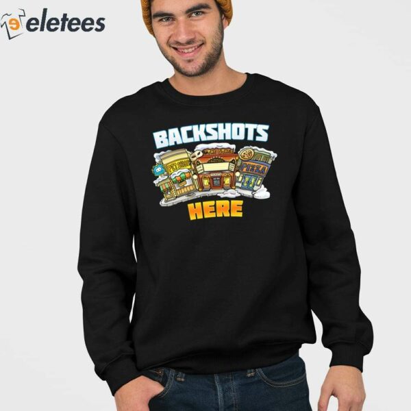 Backshots Here Club Penguin Shirt