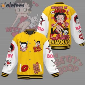 Betty Boop Proud To Be Me Beware Of Apes Bearing Sweet Bananas Baseball Jacket
