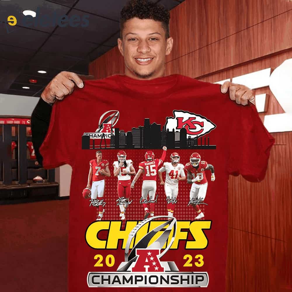 Chiefs AFC 2023 Championship Signature Shirt Super Bowl LVIII
