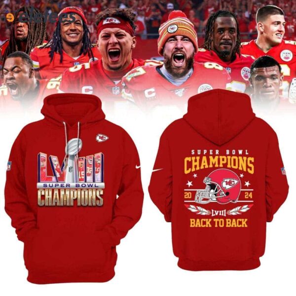 Chiefs Back To Back Super Bowl Champions 2024 Hoodie