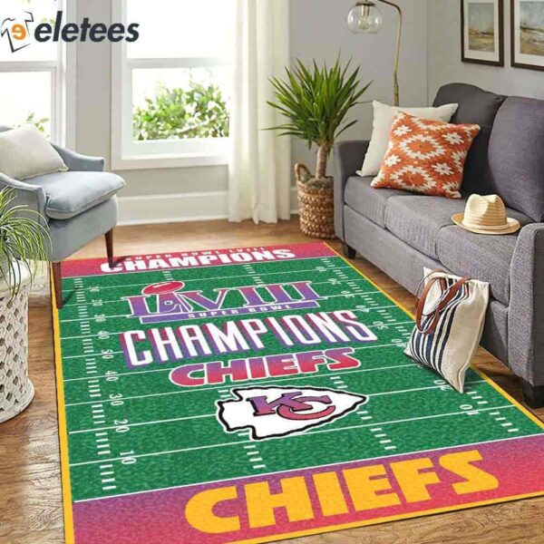 Chiefs Super Bowl Champions 2024 Rugs
