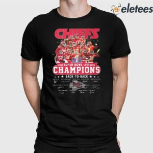 Chiefs Super Bowl LVIII Champions Back To Back Signature Shirt 2