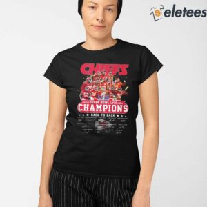 Chiefs Super Bowl LVIII Champions Back To Back Signature Shirt 3