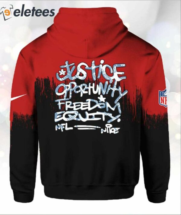 Coach 49ers 2024 Justice Opportunity Equity Freedom Hoodie