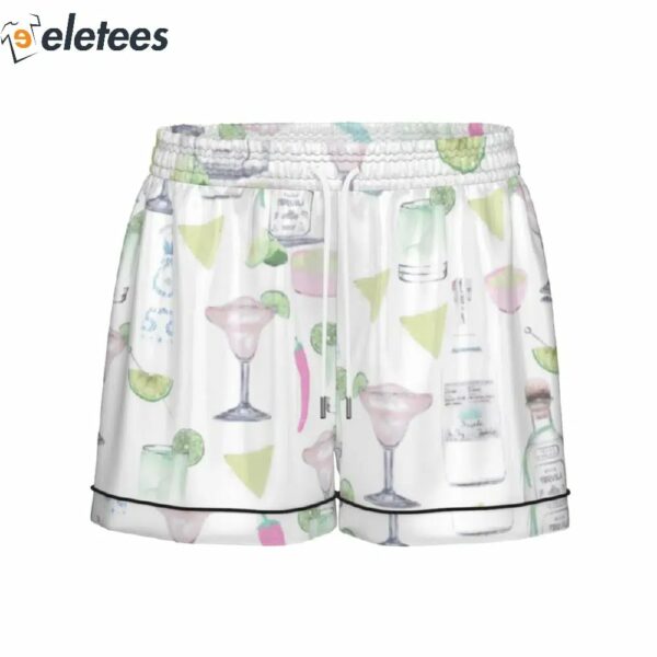 Cocktail Margarita Print Pajama Short Pants