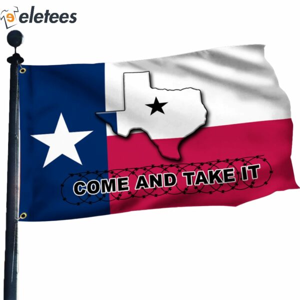 Come And Take It Razor Wire I Stand With Texas Flag