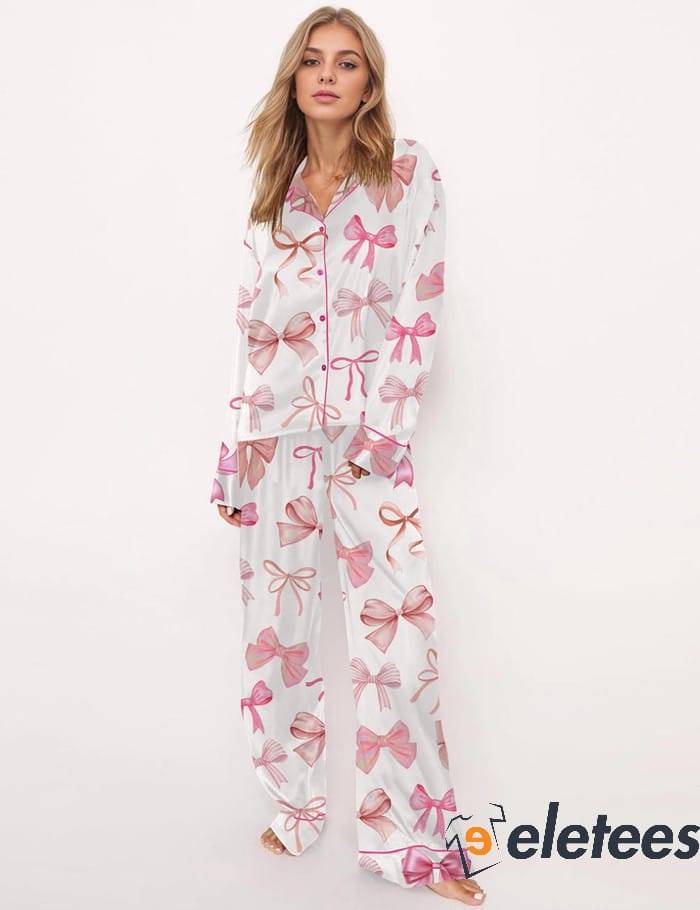 Coquette Bow Long Sleeve Pajama Set