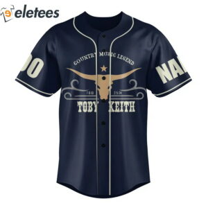Country Music Legend Toby Keith Whiskey For My Men Beer For My Horses Baseball Jersey 4