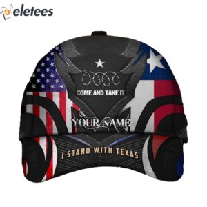 Custom USA I Stand With Texas Come And Take It Razor Wire Hat 2