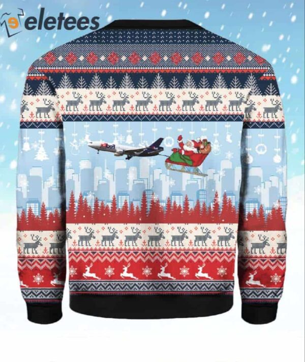 Delta Air A330 Ugly Christmas Sweater