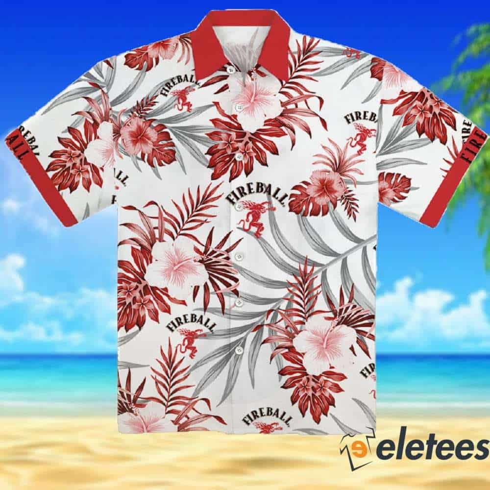 Fireball Cinnamon Hibiscus Hawaiian Shirt