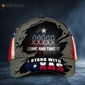 I Stand With Texas Come And Take It Barbed 3D Hat1