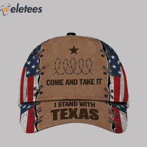 I Stand With Texas Come And Take It Razor Wire Border 3D Hat1