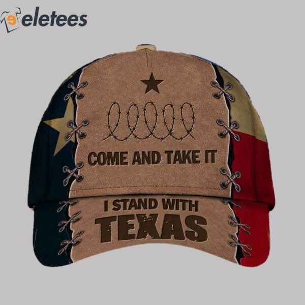 I Stand With Texas Come Take It Barbed Wire Hat MAGA