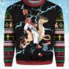 Jesus Riding Reindeer Black Ugly Christmas Sweater