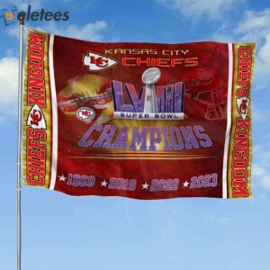 KC Chiefs Four-Time Super Bowl Champions Flag 2024