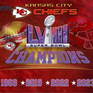 KC Chiefs Four Time Super Bowl Champions Flag 2024 2