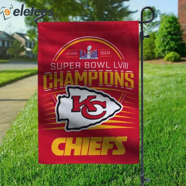 KC Chiefs Las Vegas Super Bowl LVIII Champions Flag