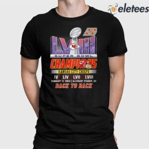 Kc Chiefs Back To Back Super Bowl Champions 2024 Shirt 2