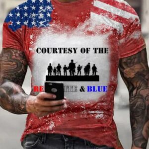 Men’s Courtesy Of The Red White And Blue Print T-Shirt