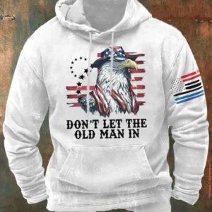Men’s Don’t Let The Old Man In Casual Print Hoodie