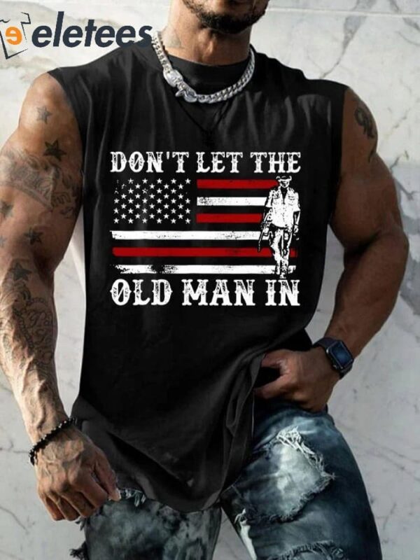 Men’s Don’t Let The Old Man In Print Casual Tank Top