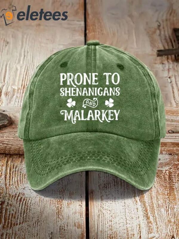 Prone To Shenanigans And Malarkey St. Patrick’s Day Sun Hat
