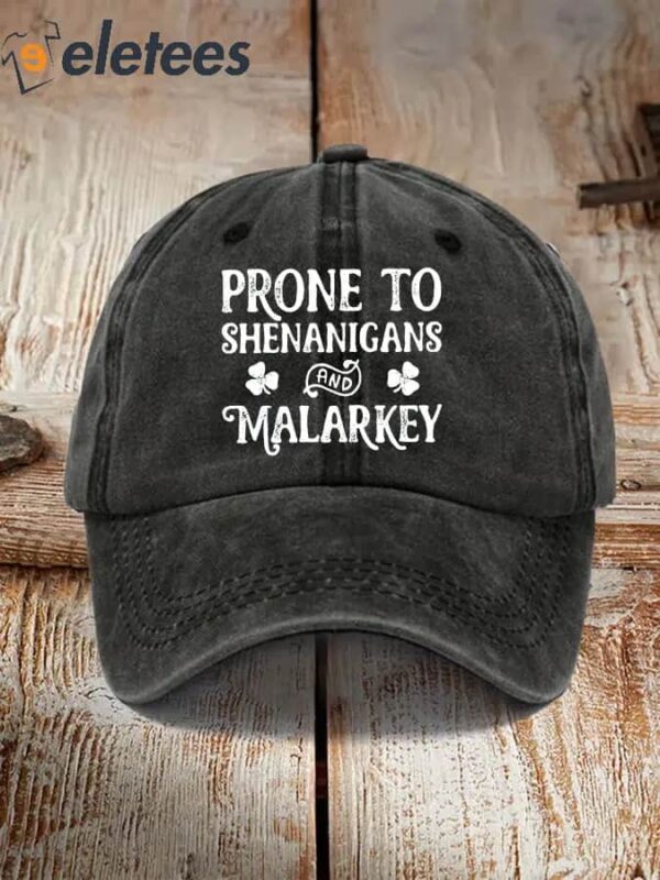 Prone To Shenanigans And Malarkey St. Patrick’s Day Sun Hat