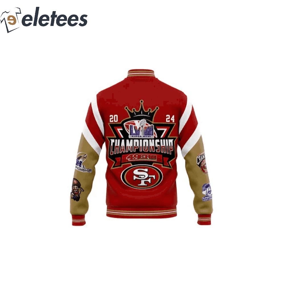 SF 49ers Super Bowl Varsity Jacket - Jacket Hub
