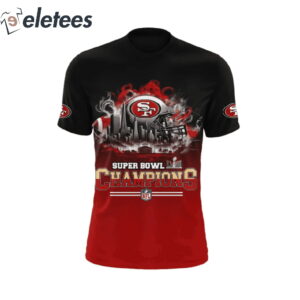 SF 49ers Super Bowl LVIII Champions 3D Shirt1