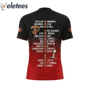 SF 49ers Super Bowl LVIII Champions 3D Shirt2