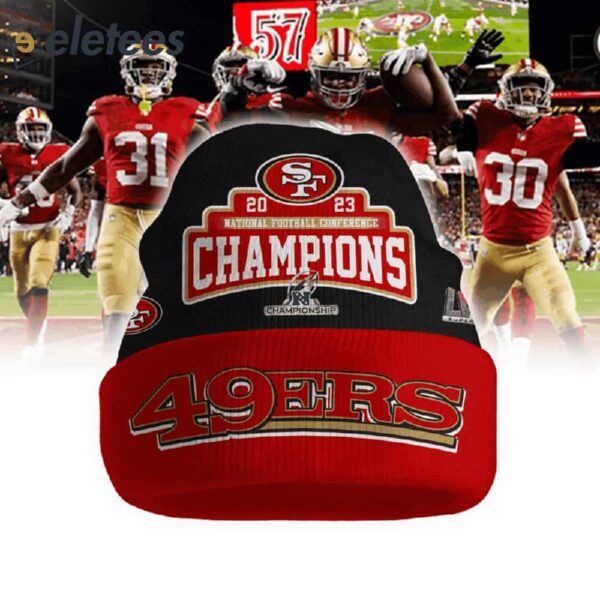 Sf 49ers NFC Champions 2023 Beanie Hat