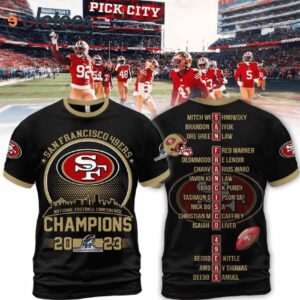 Sf 49ers National Football Conference Champs 2023 3D Shirt2