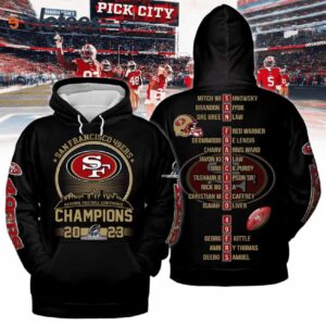 Sf 49ers National Football Conference Champs 2023 3D Shirt3