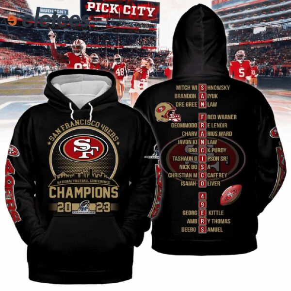 Sf 49ers National Football Conference Champs 2023 3D Shirt